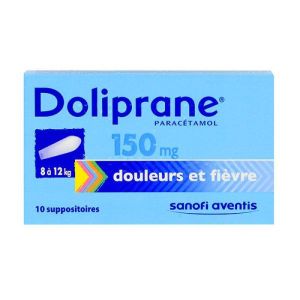 Doliprane 150mg Suppo B/10