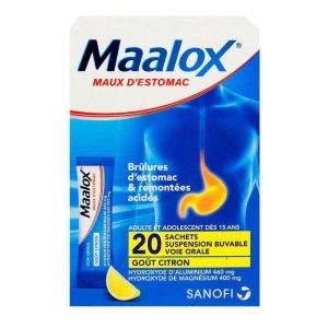 Maalox Sachets Gout Citron B20