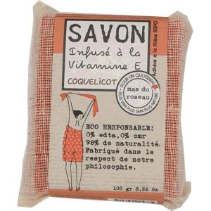 Savon végétal à la vit.E - Coquelicot- 100gr
