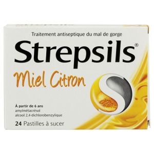Strepsils Miel Citron pastilles x24