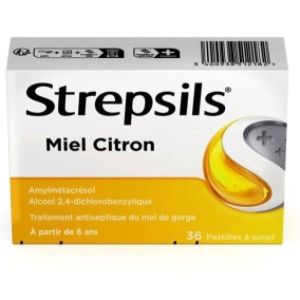 Strepsils Miel Citron 36 pastilles