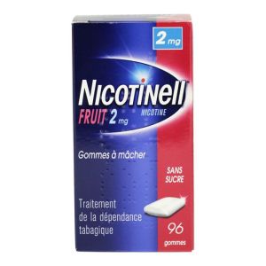 Nicotinell 2mg 96 Gommes Fruit sans sucre