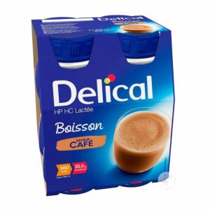 Delical Boisson HPHC Lactée Café 4X200mL