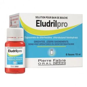 Eludrilpro Bain Bouche 6 flacons de 15ml