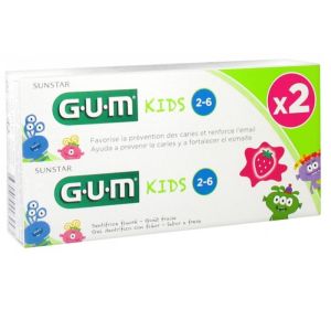 Gum Dentifrice Kids 2-6ans Fraise 50ml x 2