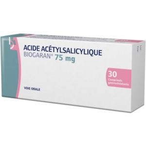 Acide Acetyl 75 Mg Biogaran 30 Comprimés