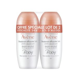 Avène Body Déodorant 24h 50mlx2