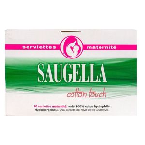 Saugella 10 Serviettes Maternité Cotton Touch