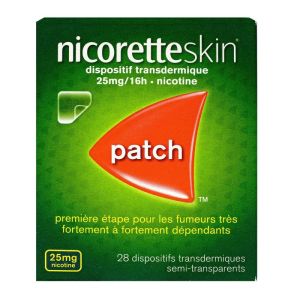 Nicoretteskin 25mg/16h D/trans