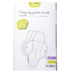 Protège-slip quotidien Eco lavable tri-matière x10