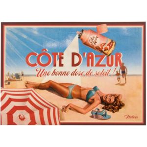 Carte Postale "Côte D'Azur" + Enveloppe