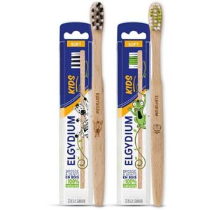 Elgydium Kids Brosse à Dents en Bois éco-responsable X1