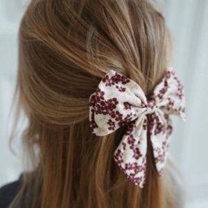 Barrette Noeud Fleurs Rouge Konges Slojd