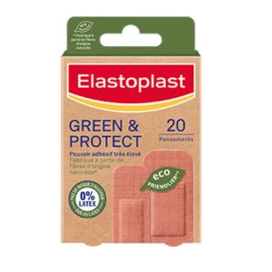 Elastoplast Green & protect 20 pansements 2 formats