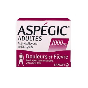 Aspegic 1000mg Pdr Sbuv Ad 20s