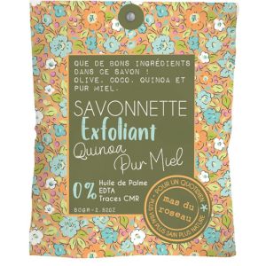 Savon Exfoliant Quinoa et Pur Miel 80gr