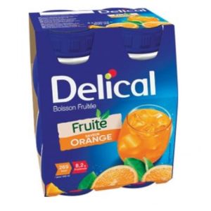 Delical Boisson Fruitée Orange 4X200mL