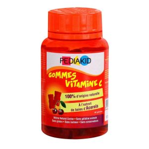 Pediakid Gomme Vit C 60 Ours Cerise Enfant