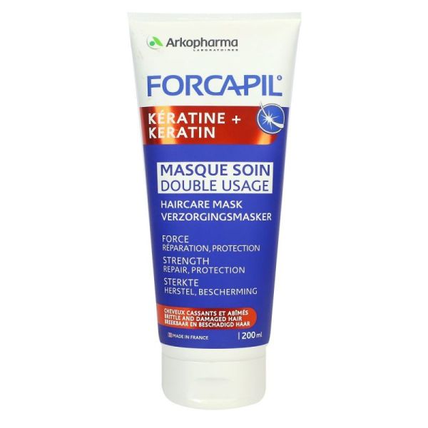 Forcapil Masque soin double usage Kératine 200ml