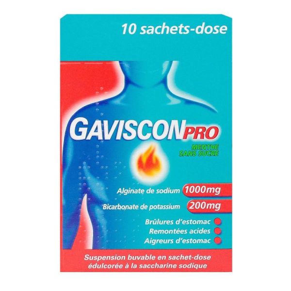 Gavisconpro Menthe 10 Sachets 10ml