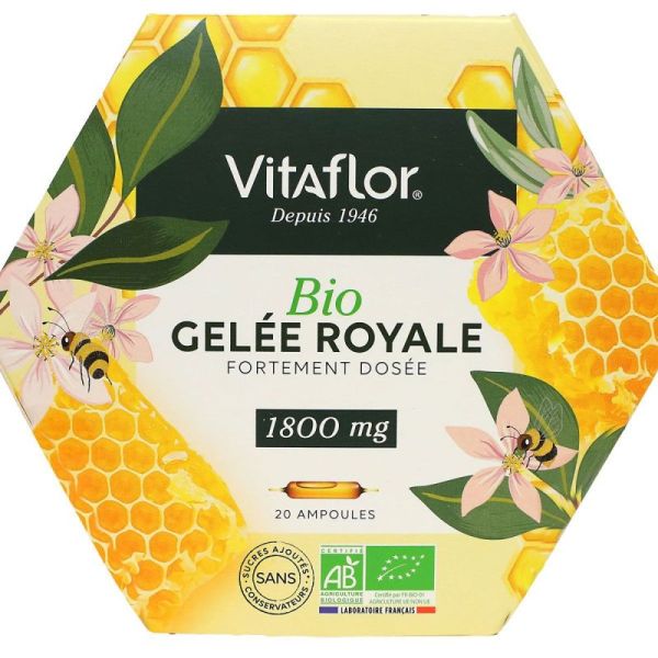Vitaflor Bio Gelée Royal 1800mg 20 Ampoules