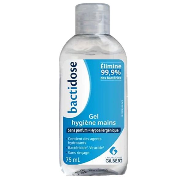 Bactidose Gel Hydroalcoolique Sans Parfum 75ml