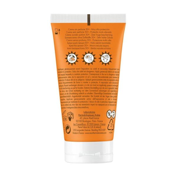 Avène Sol Spf50+ Crème Sans parfum 50ml
