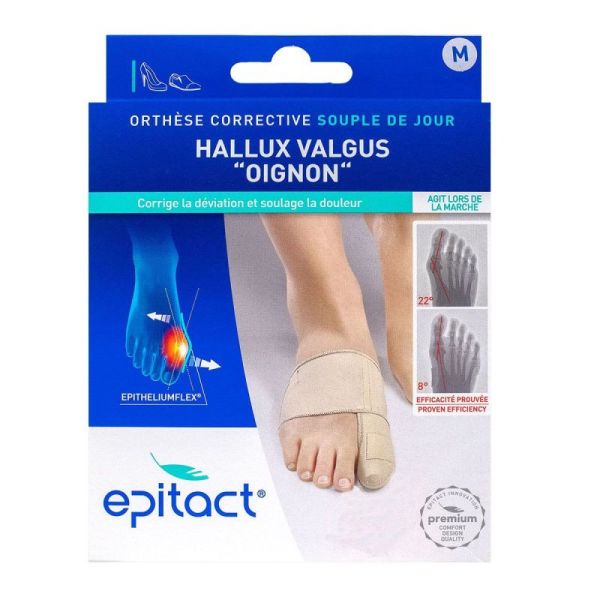 ORTHÈSE CORRECTIVE HALLUX VALGUS « OIGNON » JOUR M