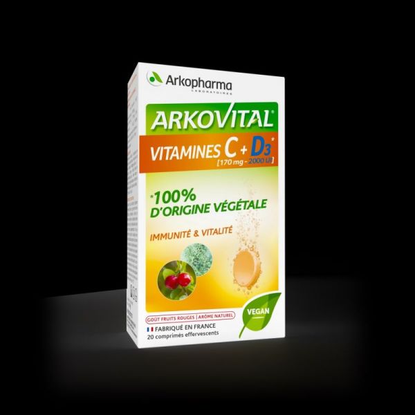 Arkovital Vit D3+ Vit C 20 Cpr Effervescent