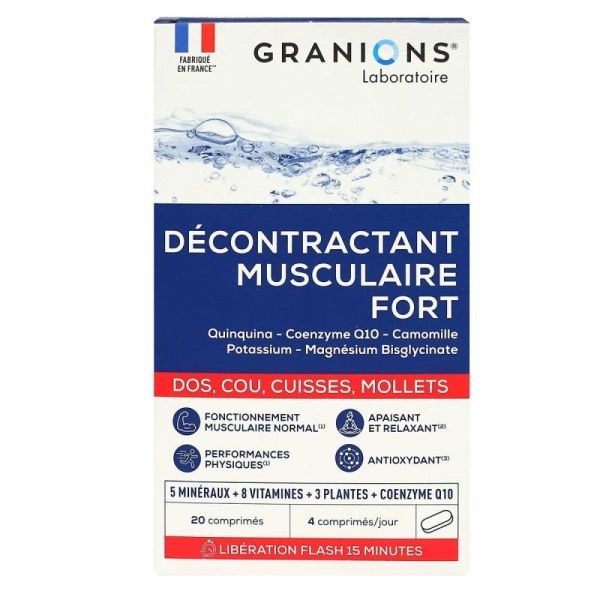 Granions Decontractant Musculaire Fort 20 comprimés