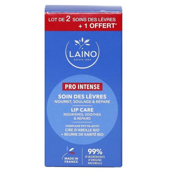 Laino Soin Lèvres Pro Intense 3 tubes de 4g