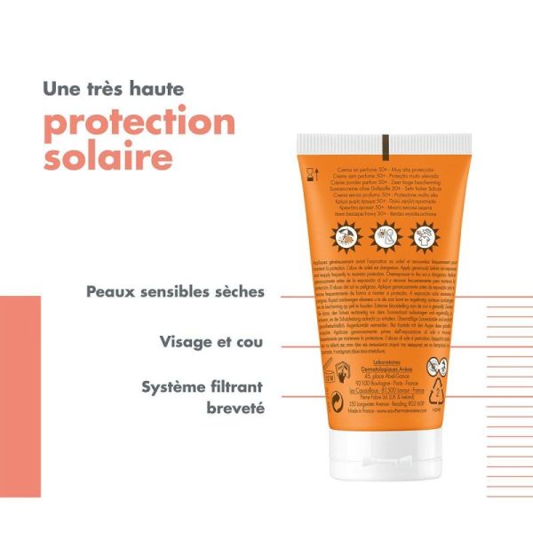 Avène Sol Spf50+ Crème Sans parfum 50ml