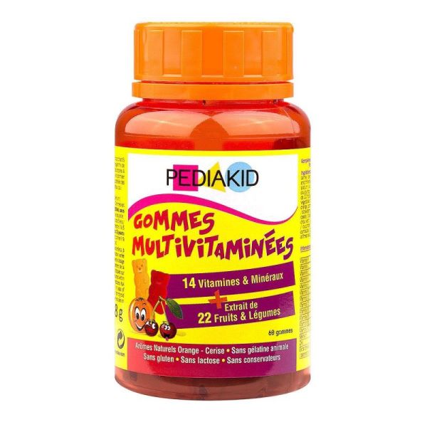 Pediakid Gommes Multivitaminées Ourson 60