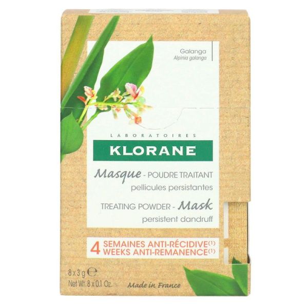 Klorane Masque Galanga Poudre 8 Sachets de 3g