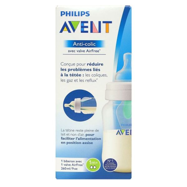 Biberon Avent Anti-colic Airfree 260mL 1m+