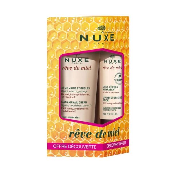Nuxe Rêve Miel Stick Lèvres + crème mains