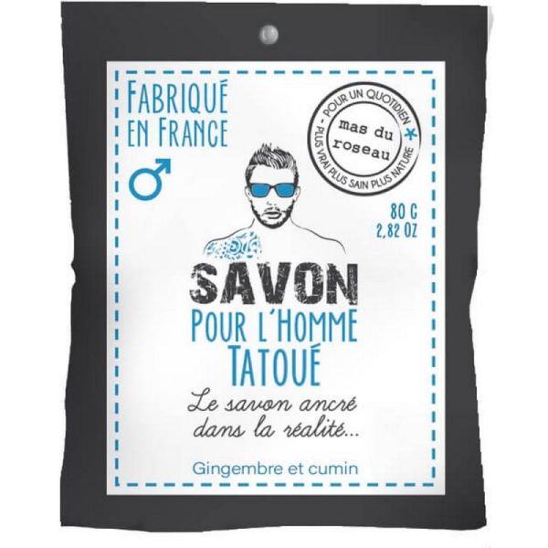 SAVON POUR L’HOMME TATOUÉ – Gingembre et cumin – 80 gr