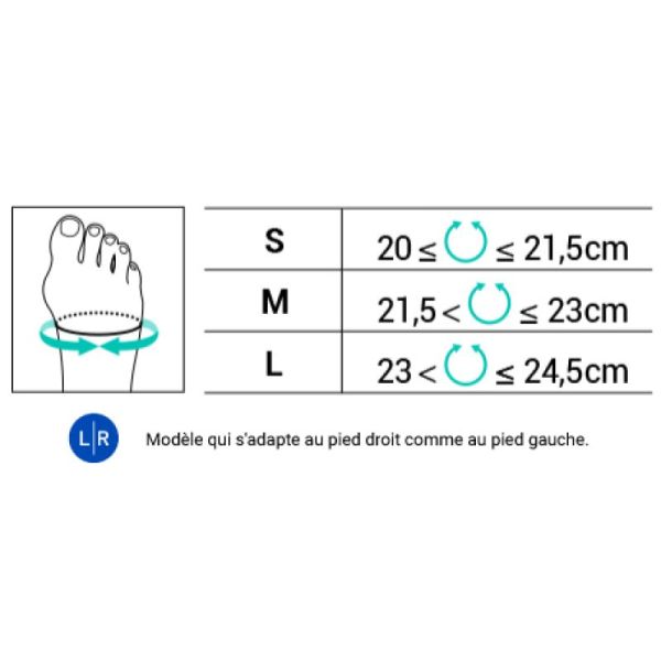 ORTHÈSE CORRECTIVE HALLUX VALGUS « OIGNON » JOUR L