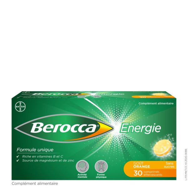 Berocca Energie Orange 30 Cpr Effervescents