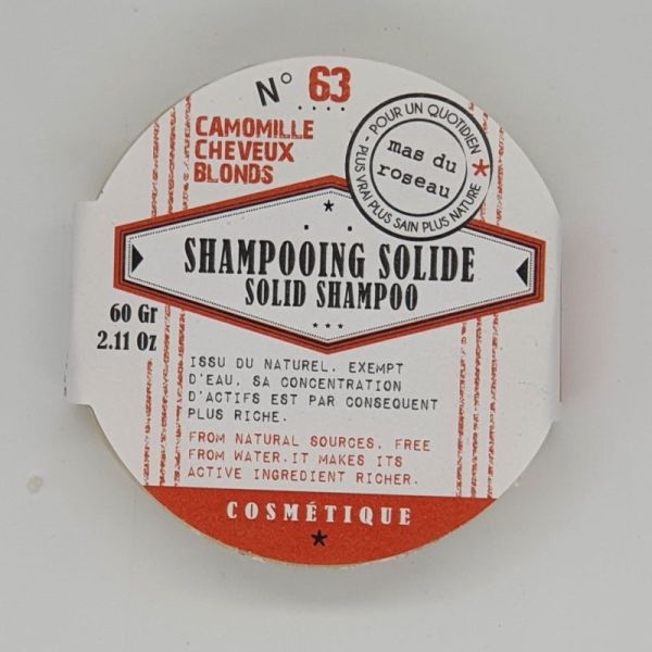 Shampooing Solide à l'infusion de Camomille N°63 - 60g