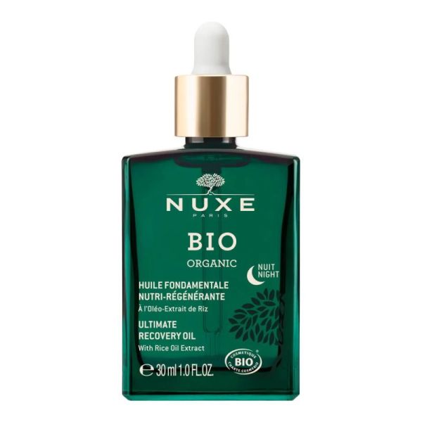 Nuxe Bio Huile Nuit Fondamentale nutri-régénérante 30mL