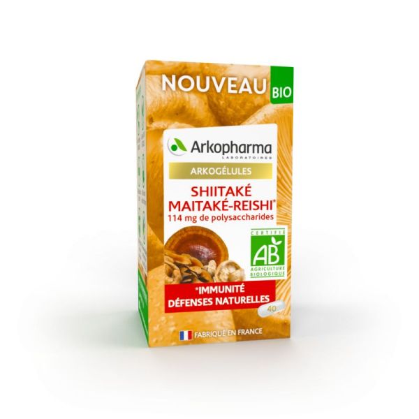 Arkogélules shiitaké maitaké-reishi 40 gélules
