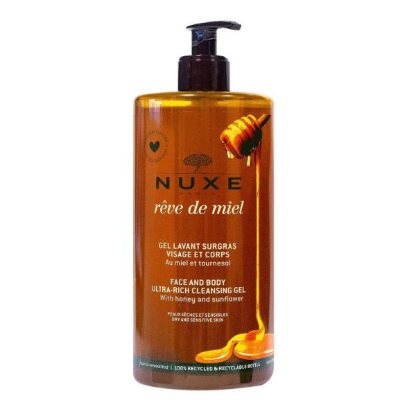 Nuxe Reve Miel Gel Lavant Surgras 750ml