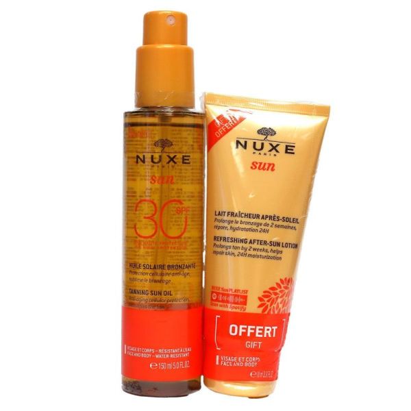 Nuxe Sun Huile Spf30 150ml + après soleil .