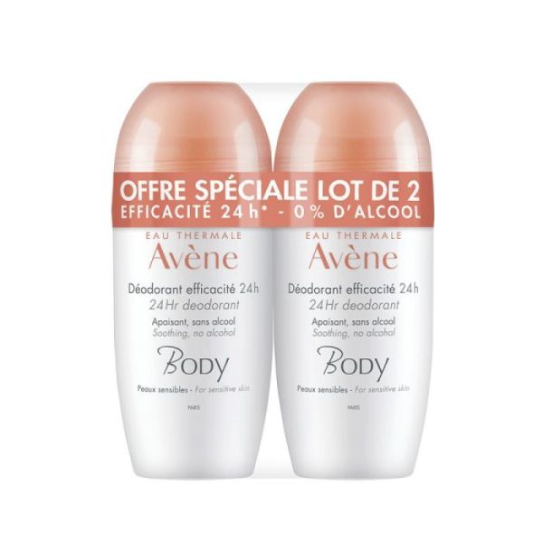 Avène Body Déodorant 24h 50mlx2