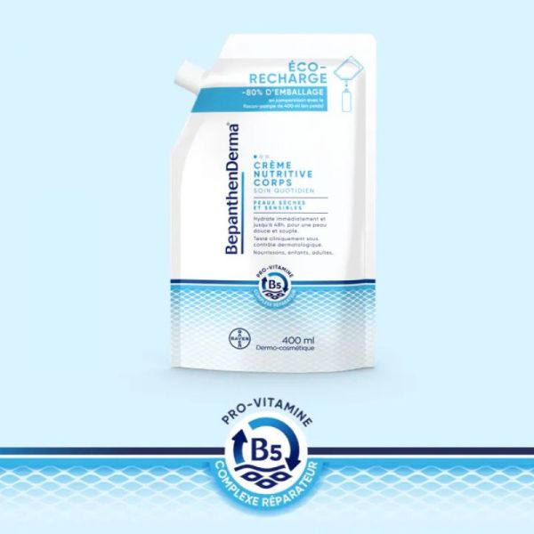 Bepanthenderma Crème Nutritive Corps Recharge 400ml