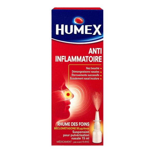 Humex Rhume Foins anti-inflammatoire 50mcg/dose 15ml