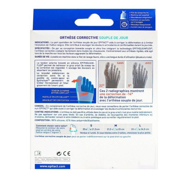 ORTHÈSE CORRECTIVE HALLUX VALGUS « OIGNON » JOUR L