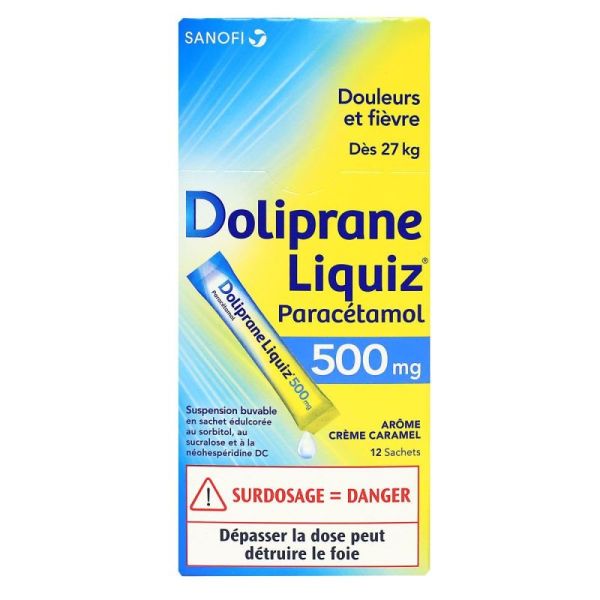 Dolipraneliquiz 500mg 12 Sachets