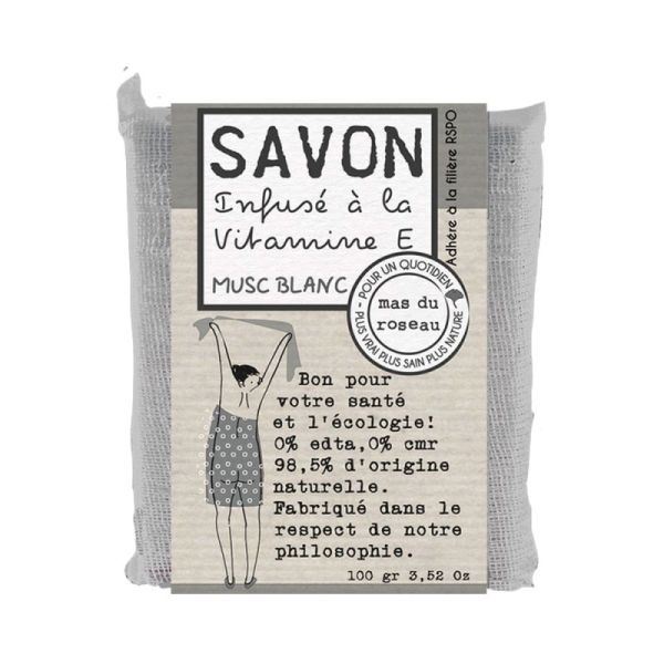 Savon végétal à la vit.E - Musc blanc - 100gr